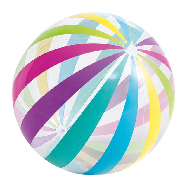 ZheElen Pool Interactive Ball Toy Bright Colorful Beach Ball Outdoor Games With Friends Summer Beach Prizes Durable Strip 50cm