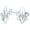 Clear, variant on Womens Ancient Symbol Lily Flower Disc Fleur De Lis Stud Earrings