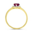 thumbnail image 5 of 14k Yellow Gold Pear Ruby And Diamond Ring, 5 of 6