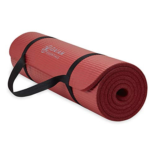 Gaiam Essentials Thick Yoga Mat Fitness & Exercise Mat with Easy