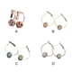 thumbnail image 3 of Jumpingount 1 par de pendientes de aro, pendientes de diamantes de imitación, joyería para banquete de cumpleaños, regalo personalizado para Cuenta blanca plateada 20Conjunto, 3 of 6