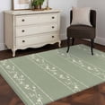 thumbnail image 3 of Green Flower Branch Area Rugs 2.7'x5', Washable Small Throw Rugs for Kitchen Bedroom, Spring Summer Farmhouse Botanical Indoor Outdoor Rug Non-Slip Low Pile Carpet Runner Reversible Floor Mats, 3 of 8