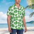 thumbnail image 3 of Disketp Green Leaves Hawaiian Shirts for Men,Mens Casual Short Sleeve Button Down Shirts Beach Shirt,3X-Large, 3 of 7