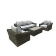 thumbnail image 6 of Teva Furniture Monterey Wicker / Rattan Sofa Set with Cushion in Brown/Beige, 6 of 6