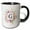 Black/White, variant on 3drose, Floral Letter G Watercolor Pink Flowers Monogram Personal Initial G, 11oz Magic Transforming Mug