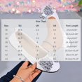 thumbnail image 3 of Women's Round Toe Flat Slip On Shoes, Sparkly Rhinestone Bow Decor Faux Suede Ballet Flats, Elegant Dress Shoes for Wedding Party, 3 of 9