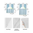 thumbnail image 6 of Sky Blue Ombre Swag Valance and Tier Curtains 36'' Length Set, Farmhouse Modern Art Light Filtering Kitchen Curtains, Tier Curtain Valances for Bathroom/Living Room/Bedroom/Café, 6 of 6