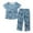 Z12-Dark Blue, variant on Gunia Pajama Sets For Women Cotton Short Sleeve Top Capri Pants Plus Sleepwear Dark Gray L