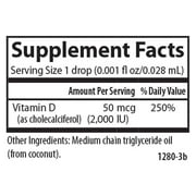 Carlson - Super Daily D3 2,000 IU (50 mcg) per Drop, Vitamin D Drops, 1-Year Supply, Vegetarian, Unflavored, 365 Drops