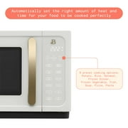 Beautiful 1.1 Cu ft 1000 Watt, Sensor Microwave Oven, White Icing by Drew Barrymore, New