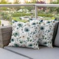 thumbnail image 4 of Retro Dandelion Pillow Covers 2 Pack Watercolor Sage Blue White Dandelions Eucalyptus Pillowcase Waterproof Outdoor Throw Pillow Cover for Patio Garden Square Cushion 20”x20”, 4 of 9