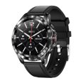 thumbnail image 1 of Tignapoo MAX7 Smart Fitness Watch with 1.32" Touchscreen, IP68 Waterproof, Bluetooth Calling, Health Monitoring, Multi-Sport Modes, and Customizable Watch Faces for Android/iOS - Black Leather Strap, 1 of 6