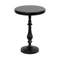 thumbnail image 5 of Kate and Laurel Wixley Round Wood and Metal Side Table, 18 x 25, Black, Vintage Circle Pedestal End Table with Turned Base for Use as Indoor Plant Stand, 5 of 10