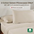 thumbnail image 3 of California Design Den Queen Size Pillow Cases 100% Cotton, Set of 2 - Soft Sateen, Fits Standard & Queen Pillows - Buttery Yellow, 3 of 7