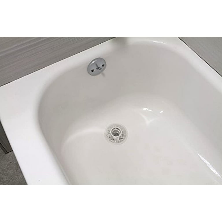 Hairstopper HS3-AMZ Evriholder Plastic Bathtub Drain Protector for Bathtubs & Showers, Pack of 3, White