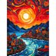 thumbnail image 1 of A4735 Lleno Diamantes Serie Paisaje La La Bahía Luoxia Resina 30 * 40 CM, 1 of 9