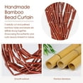 thumbnail image 3 of ANMINY Bamboo Bead Door Curtain Handmade Beaded Curtain for Doorway Bamboo Hanging Room Divider Hippie Curtain for Hallway Window Boho Rustic Home Store Decor, 35.5 x 79 Inches Brown, 65 strands, 3 of 8