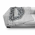 thumbnail image 3 of Letter D Soft Flannel Fleece Throw Blanket, Soccer Balls in the Form Alphabet Old School Monotone Arrangement, Cozy Plush for Indoor and Outdoor Use, 70" x 90", Black and White, by Ambesonne, 3 of 6