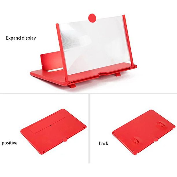 Soporte de amplificador de lupa de pantalla de teléfono ajustable plegable portátil 3d Hd