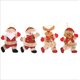 thumbnail image 1 of Juego de adornos navideños de felpa, 4 piezas colgantes, adornos de Papá Noel/muñeco de nieve/alce/oso para Navidad, 1 of 5