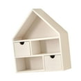 thumbnail image 3 of QSTDGVPW House Shaped Wooden Shadow Cubby Box Wooden Display Case for Crafts Keepsake White, 3 of 8