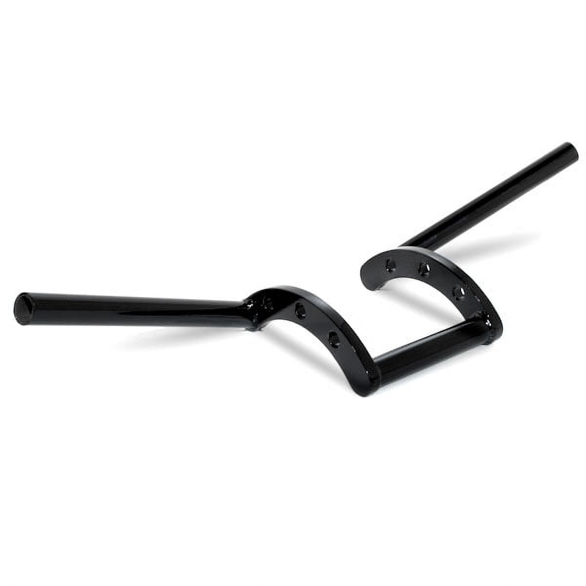 Krator Motorcycle Handlebar 1" Black Z-Bars Cruiser Bike Compatible with Harley Davidson Sportster Nightster Roadster 1200