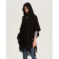 thumbnail image 4 of LinYooLi Wrap Shawl Poncho Cape for Women Oversized Solid Color Hooded Pashmina with Tassels Cold Weather, 4 of 5