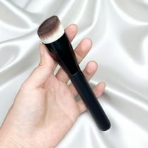 Angled Flat Top Synthetic Foundation Brush for Liquid Makeup and Concealer Streak Free Blending Professional Beginner