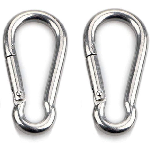 Abastado 2 Mosquetones para Cargas Pesadas, Deportes, Candado para Perros, Columpio de Hamaca, Acero Inoxidable 304, 8 mm de Grosor