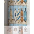 thumbnail image 6 of Nautical Paddle Sheer Curtains 96 Inch Long 2 Panels, Colorful Paddle Blue Wooden Broad Light Filtering Rod Pocket Curtains, Sheer Voile Drapes for Living Room Bedroom, 52"x96", 6 of 8