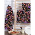 thumbnail image 2 of Watercolor Flowers Kitchen Dish Towels for Drying Dishes Set of 4, Retro Spring Floral Botanical Leaves Black Waffle Weave Microfiber Hand Tea Bathroom Towels Quick Dry & Absorbent Towel 15.7x23.6, 2 of 7