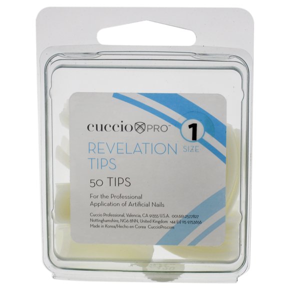 Uñas acrilicas Cuccio Revelation Tips - 1 Acrylic Nails Dama 50 Pc