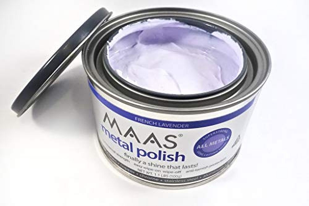 MAAS Metal Polish 1.1lb Can with Microfiber Cloth, Universal Metal Cleaner; Clean, Polish, and Protect Silver, Gold, Brass, Copper, Stainless Steel, and More