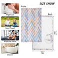 thumbnail image 6 of Yayeee 2 Pack Hand Towels for Bathroom 100% Cotton 16" x 28" Soft Absorbent Kitchen Towel, Purple Geometric, 6 of 7