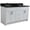White & Black, variant on Bellaterra Home 400700-61D-BU-BGR 61 in. Galaxy Granite Rectangle Sink Double Vanity, Blue & Black