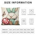thumbnail image 5 of PRATYUS  Happy Easter Hello Spring Gnome Flower Throw Pillow Covers, Cushion Case Decoration for Sofa Couch 20x20in, 5 of 5