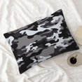 thumbnail image 5 of Queen Size Pillows Cases Standard Size 20x26 In - Black Grey White Camouflage Soft Comfort Envelope Closure Pillowcases Standard, 5 of 5