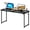 Black, variant on CL.HPAHKL 55 inch Computer Desk, Modern Home Office Desk with Metal Frame & Wood Tabletop, Simple Style Writing Study Work Table PC Desk for Home Bedroom, Pink