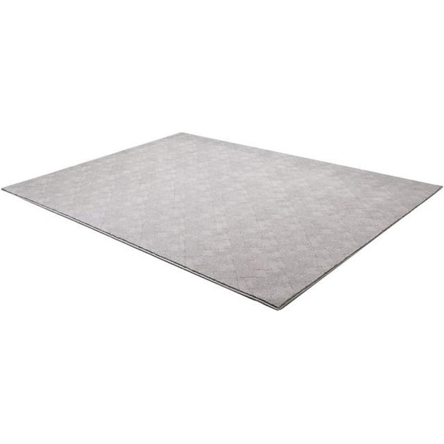 HomeRoots 393542 5 x 8 ft. Distressed Diamonds Area Rug, Grey