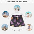 thumbnail image 6 of FORMRS Boys Swim Trunks Quick Dry Mesh Liner Boardshorts Sizes XS-XL, Halloween Purple Ghosts, 6 of 7