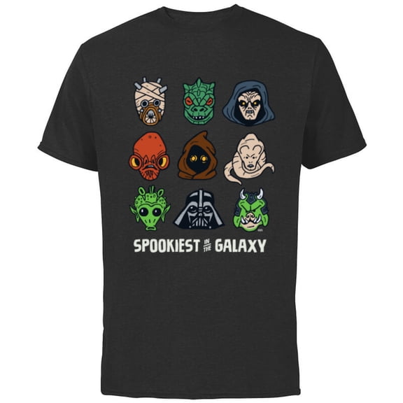 Star Wars Spookiest in the Galaxy - Short Sleeve Cotton T-Shirt for Adults - Customized-Black