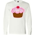 thumbnail image 3 of Inktastic Cupcake Long Sleeve T-Shirt, 3 of 5