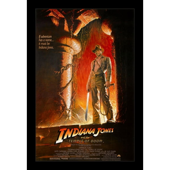 INDIANAN JONES AND THE TEMPLE OF DOOM - 11x17 Framed Movie Poster