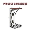 thumbnail image 3 of YYAo Dining Table,Side Table,Nightstand,C-Shaped End Side Sofa Narrow Snack Table for Living Room-Brown, 3 of 8