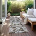 thumbnail image 6 of Addison Rugs Chantille Indoor/Outdoor Transitional Floral Chocolate Washable Runner Rug, 2'3" x 7'6", 6 of 6