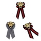 thumbnail image 1 of 3x Pre Tied Ladies Bowknot Bow Broche de rayas Pin, 1 of 9