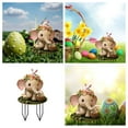 thumbnail image 4 of Bunny Decor Yard Decorations Outdoor Set of 1, Bunny Decorations for Home Garden Outdoor Statues, Easter Rabbit Figurines mom Gifts, 4 of 7