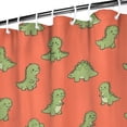 thumbnail image 3 of Coral Green Dinosaur Pattern Shower Curtain 84"x72" ,Bathroom Decorative Shower Curtains Set with 12 Hooks,Modern Waterproof Washable Shower Curtain, 3 of 6