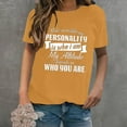 thumbnail image 2 of WEAIXIMIUNG T-Shirts Originaux pour Femmes, Manches Longues, Imprimé Lettre Drôle, Col Rond, Manches Courtes, 2 of 6