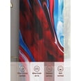 thumbnail image 6 of Red Blue Marble Sheer Curtains 108 Inch Length 2 Panels for Living Room, Modern Abstract Art Fluid Marble Voile Kitchen Curtain Set, Luxury Privacy Drapes Window Treatment for Bedroom, 6 of 7